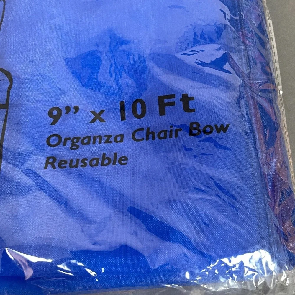 Natural Star Inc. NST Organza Chair Bow Blue 9